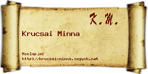 Krucsai Minna névjegykártya